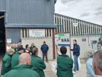 Rose Goulding (NCBC), David Kelly & Ciaran mcDonnell (ICBF) at the National Dairy & Beef Progeny Test Centre.